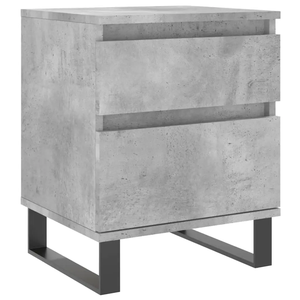 vidaXL Nattbord betonggrå 40x35x50 cm konstruert tre
