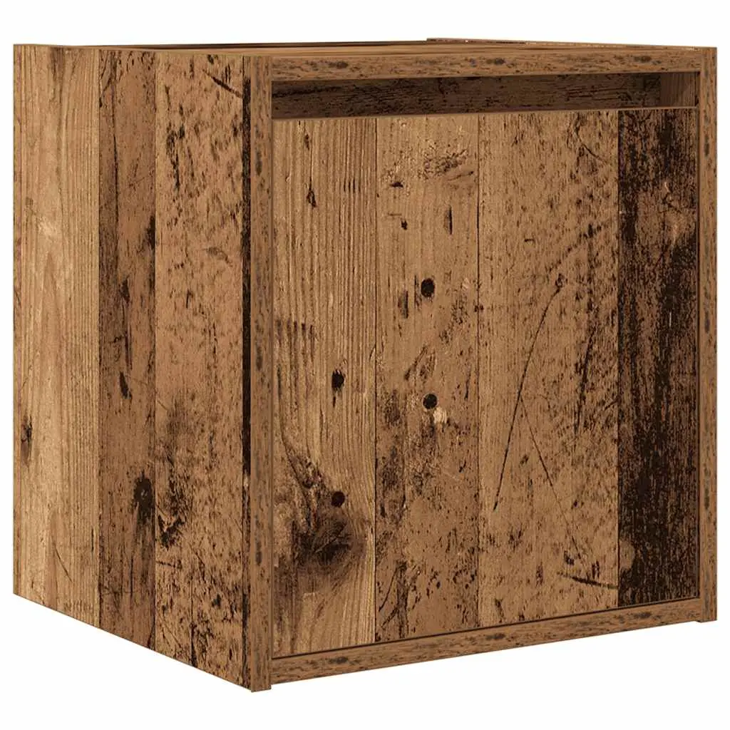 vidaXL Veggmontert nattbord gammelt tre 38x34x40 cm