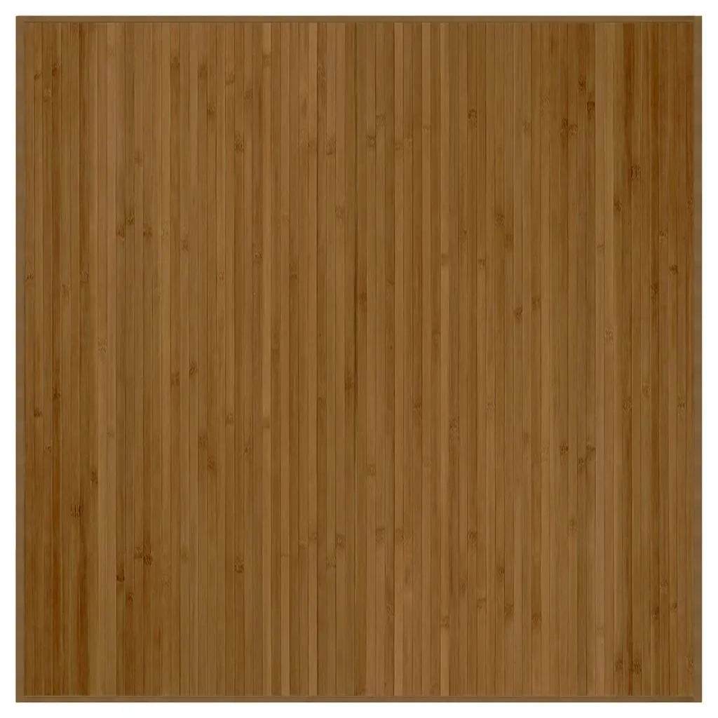 vidaXL Teppe firkantet brun 100x100 cm bambus