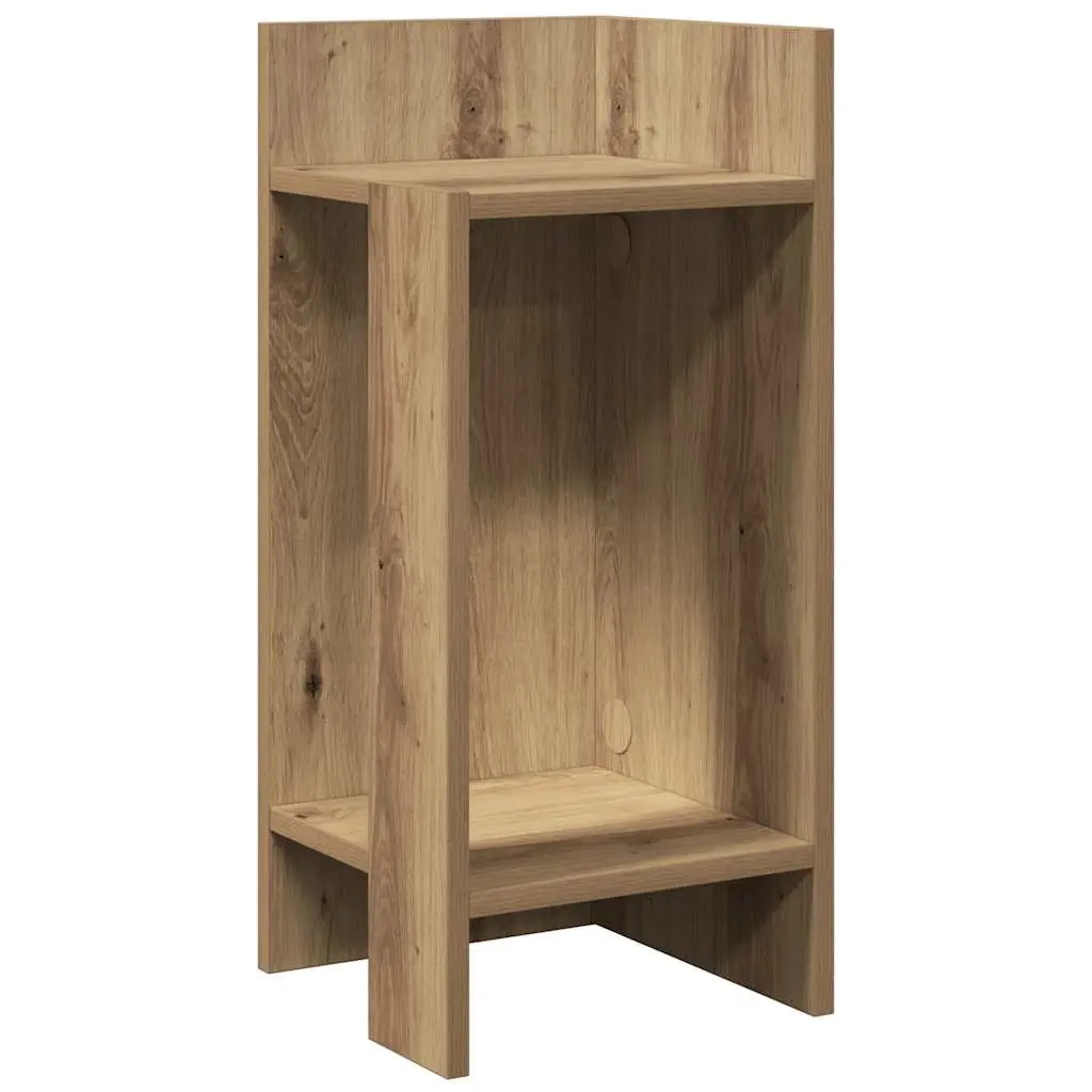 vidaXL Sidebord med hylle artisan eik 25,5x27x60 cm