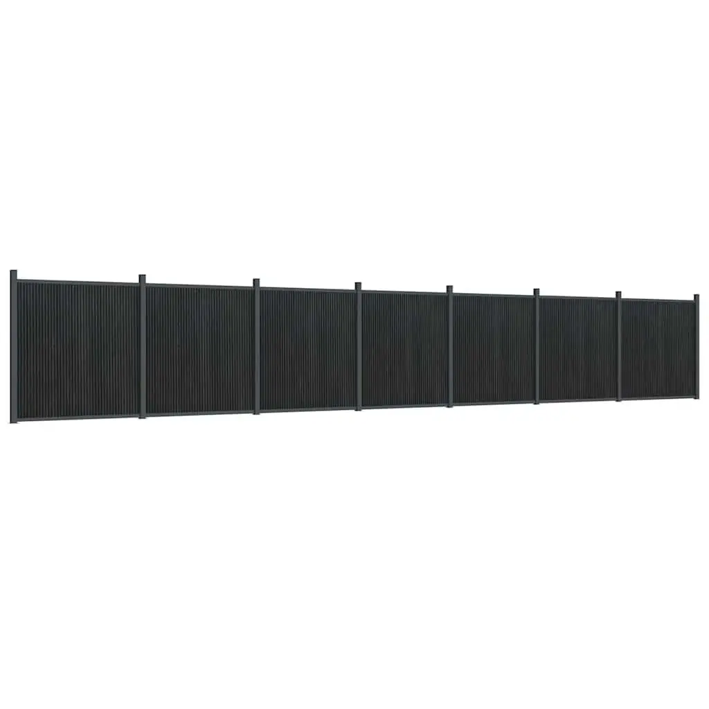 vidaXL Gjerdepanel grå 1218x186 cm WPC