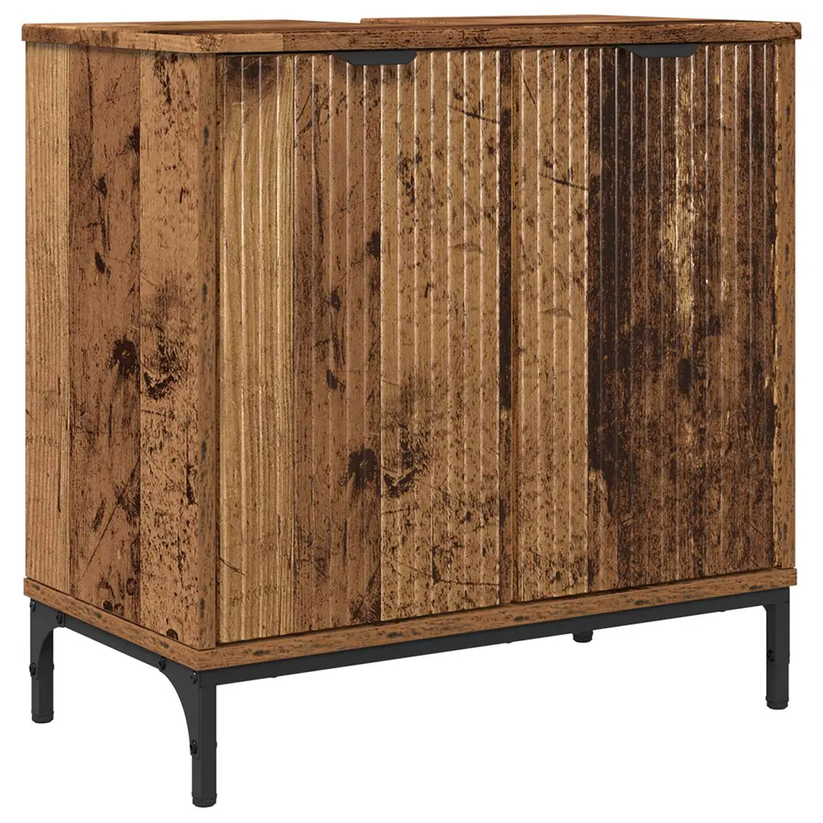 vidaXL Baderomsvaskeskap Gamle tre 60,5 x 33,5 x 61 cm Konstruert tre