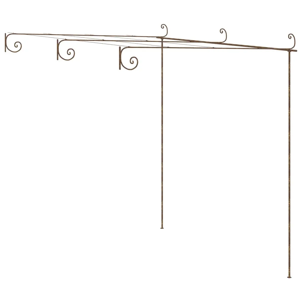 vidaXL Hagepergola antikk brun 3x3x2,5 m jern