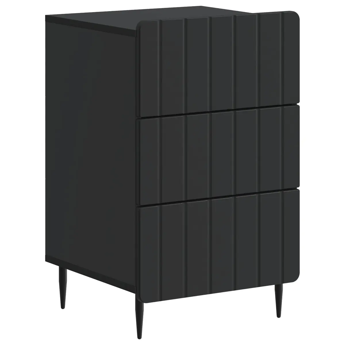 vidaXL Nattbordskap med skuff Svart 43x 41 x 68 cm Konstruert tre