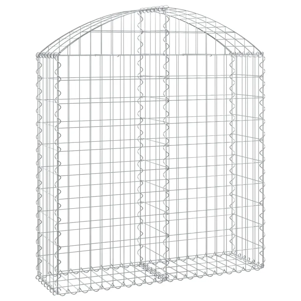 vidaXL Gabionkurv buet 100x30x100/120 cm galvanisert jern