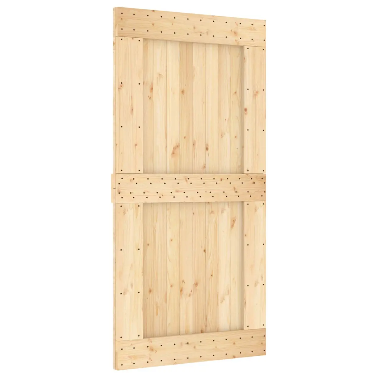 vidaXL Dør NARVIK 100 x 210 cm Massiv Furu Tre (Ubehandlet) Naturlig