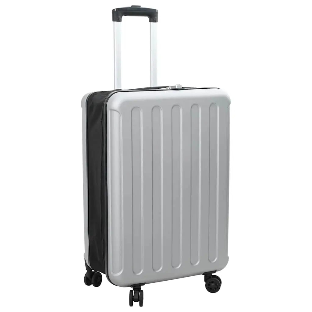 vidaXL Koffert med lås sølv 43 x 27 x 66 cm ABS-plast