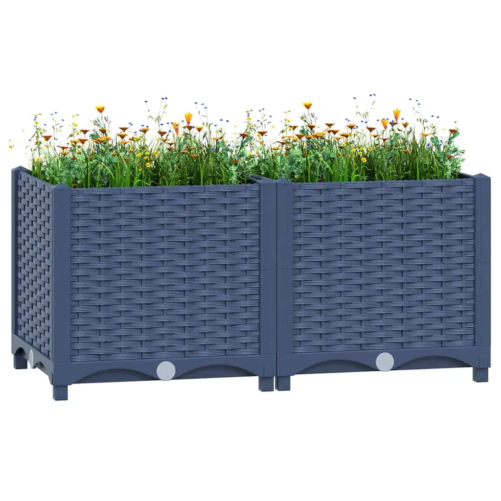 vidaXL Høybed 80x40x38 cm polypropylen