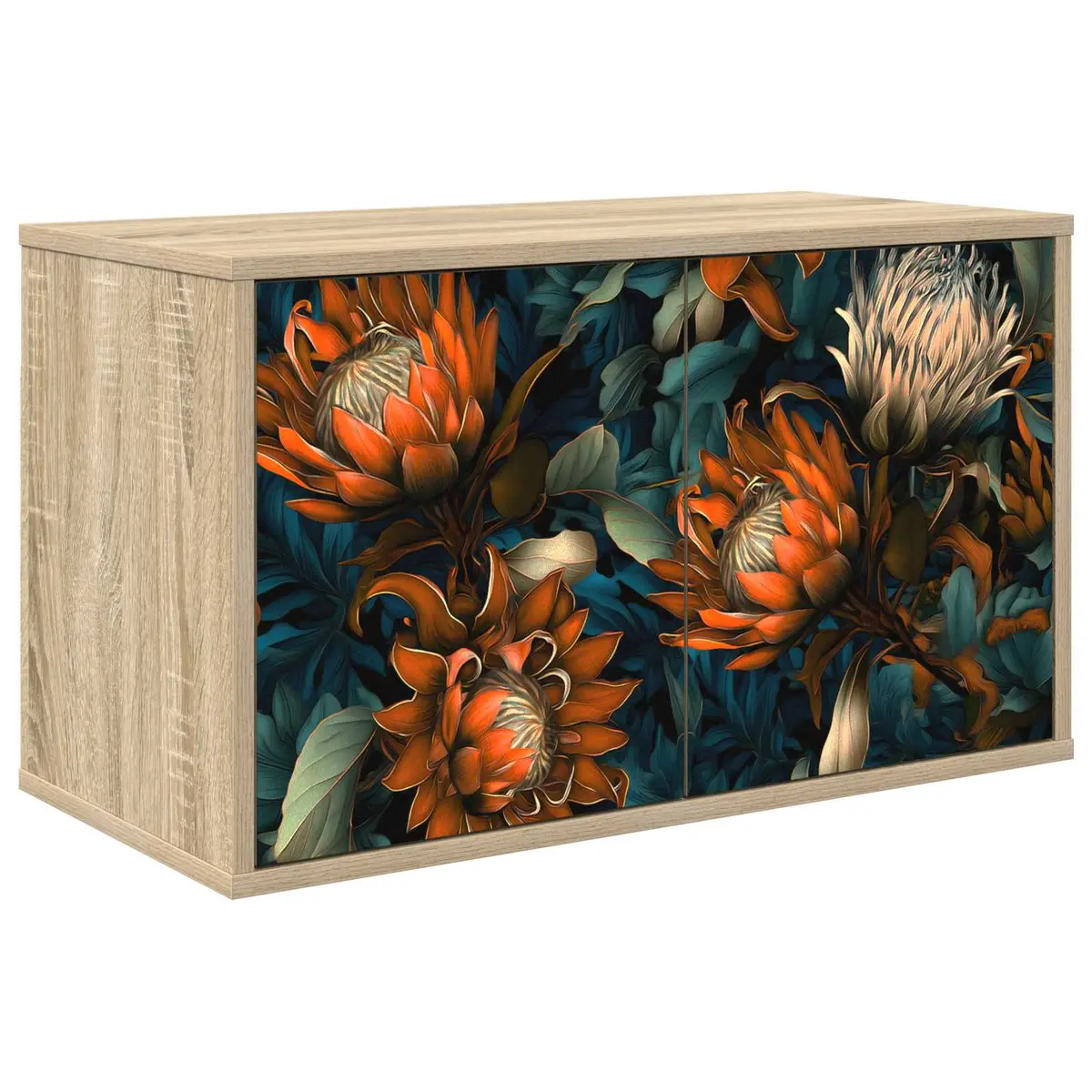 vidaXL Vegghengt TV-skap LOCHEM 69 x 33 x 40 cm Sonoma eik