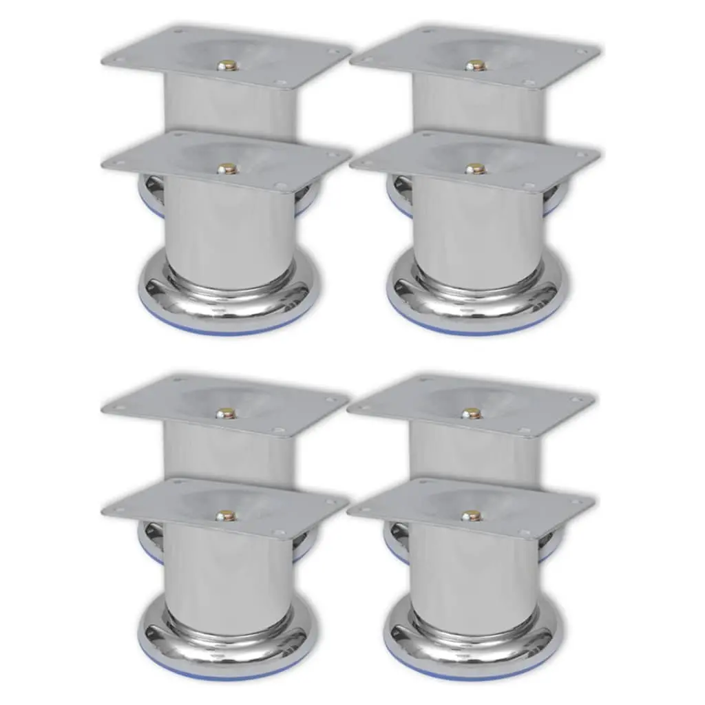 vidaXL Runde sofaben 8 stk krom 60 mm