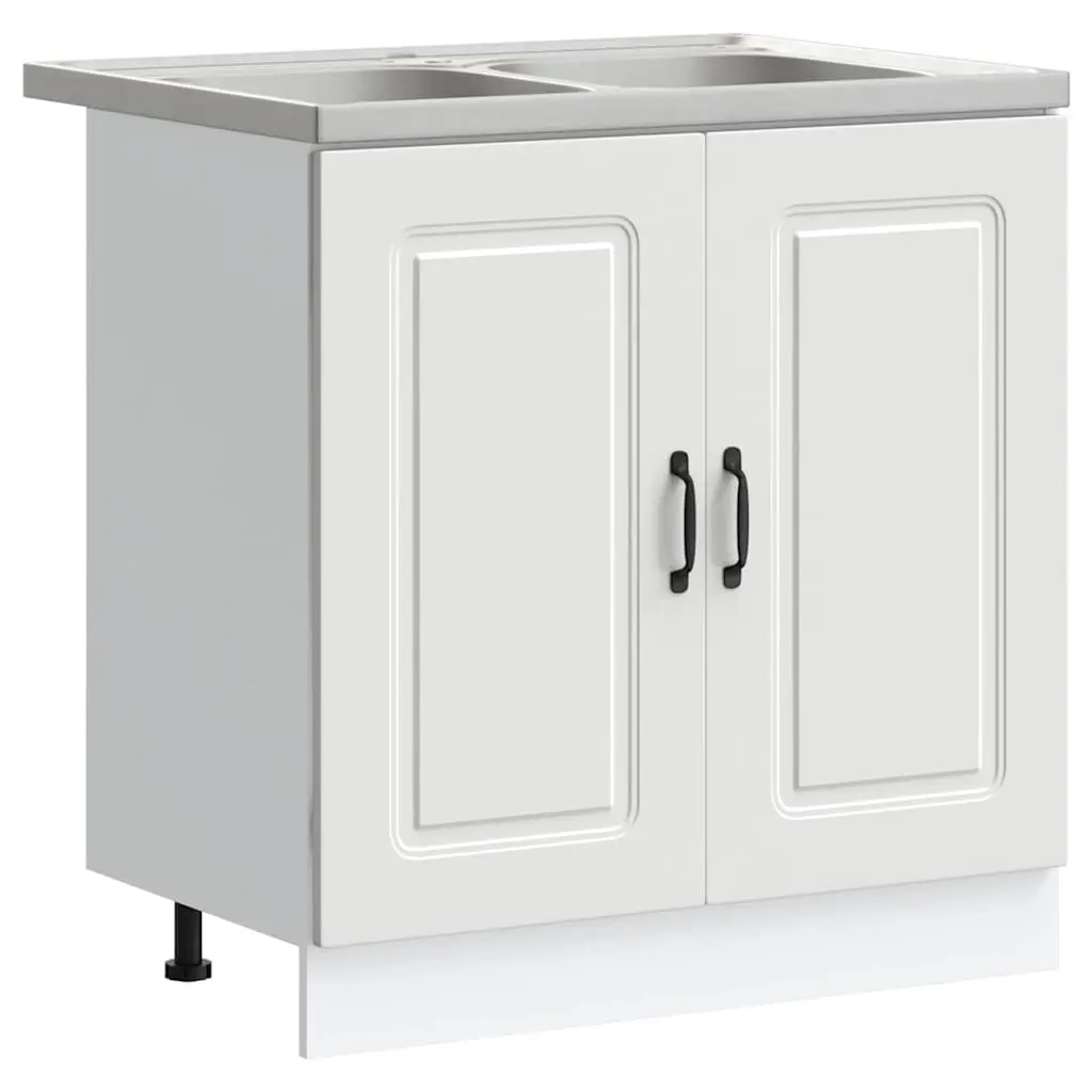 vidaXL Kjøkkenskap Kalmar Hvit 80 x 46 x 81,5 cm Konstruert tre