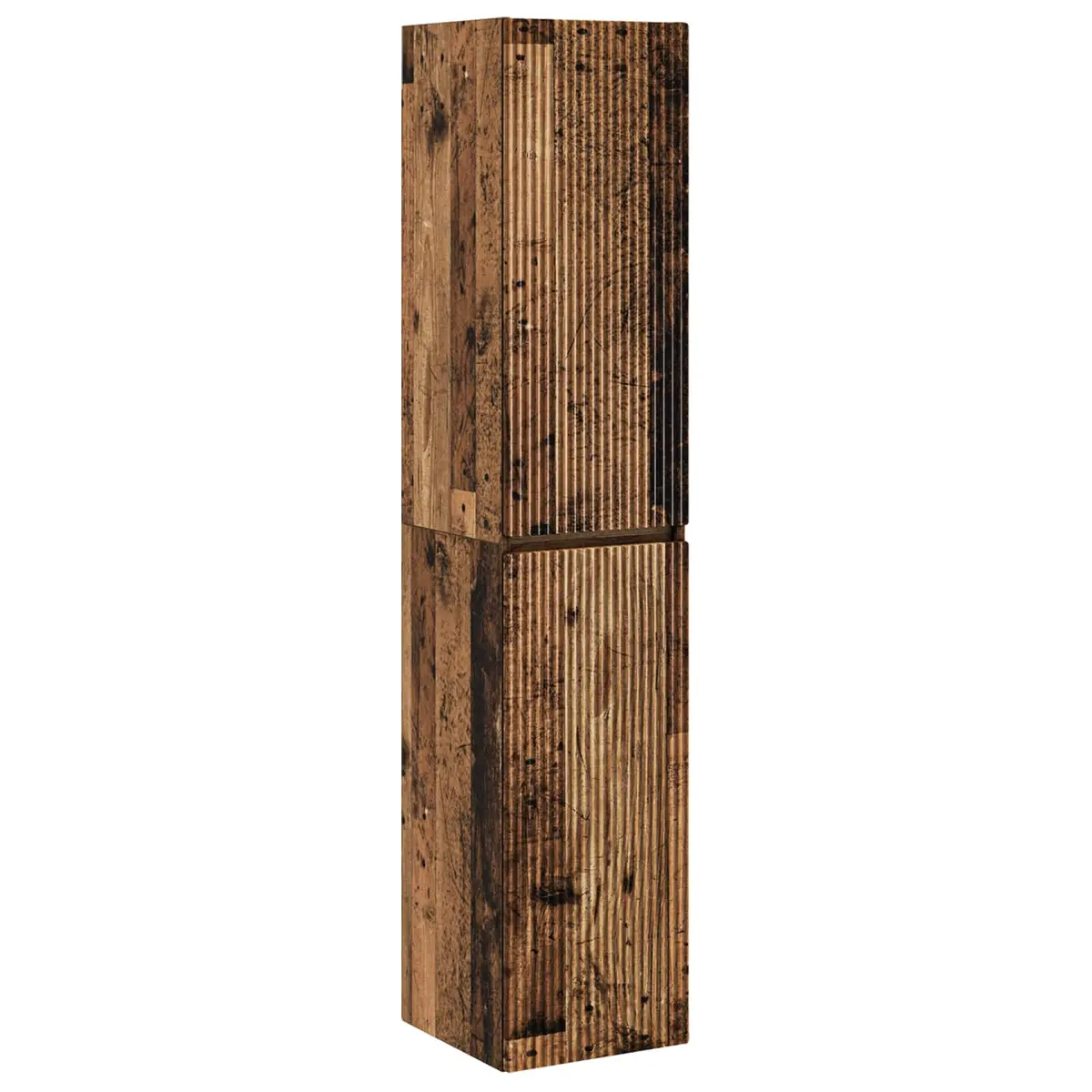vidaXL Vegghengt Badskap Gammelt tre 33 x 34,5 x 160 cm Konstruert tre