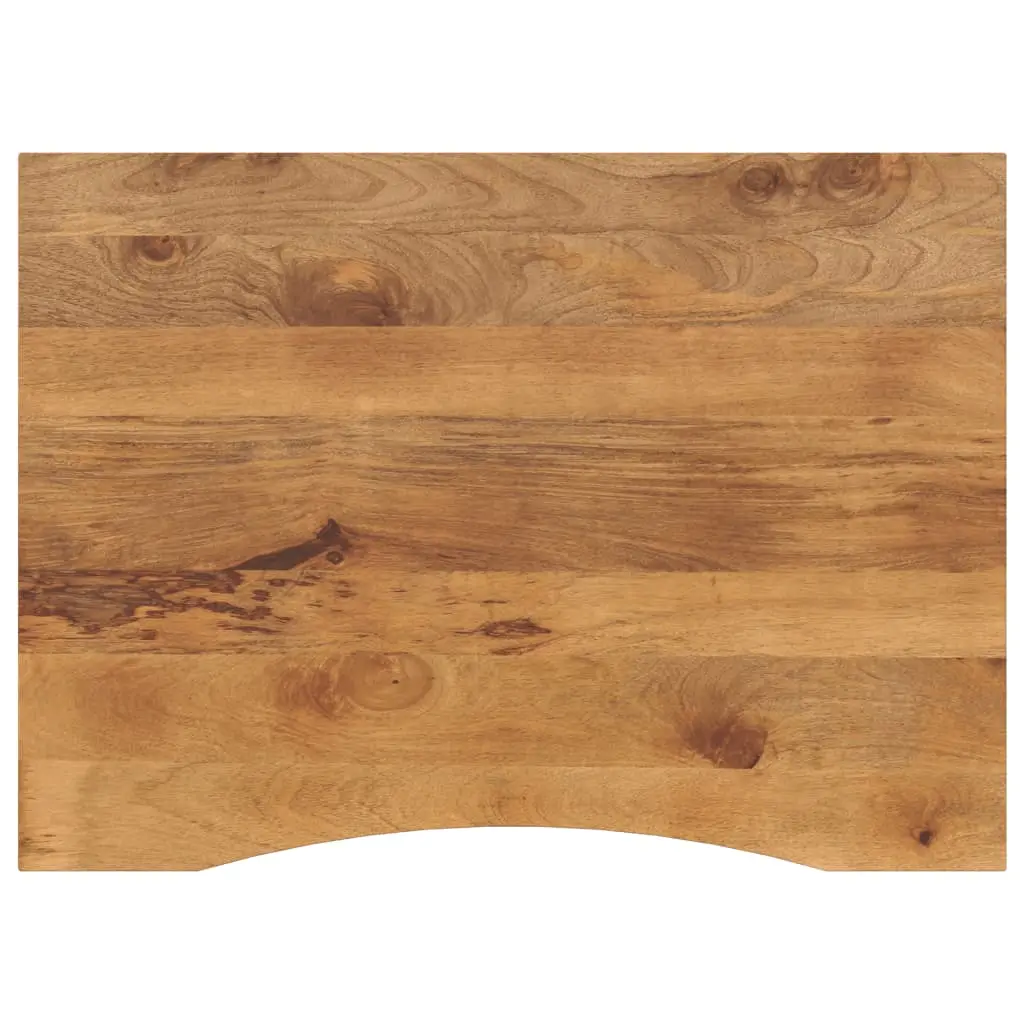vidaXL Skrivebordsplate med kurve 110x80x2,5 cm heltre grovt mangotre