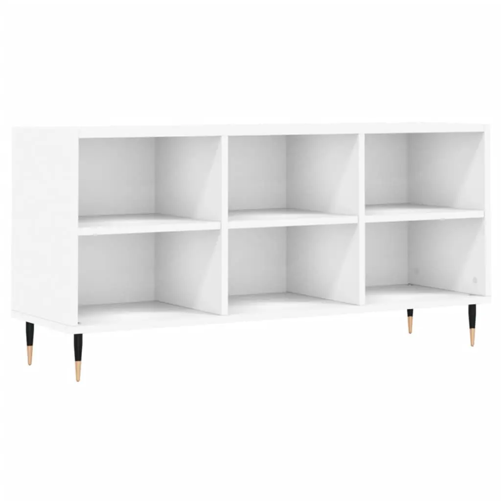 vidaXL TV-benk hvit 103,5x30x50 cm konstruert tre