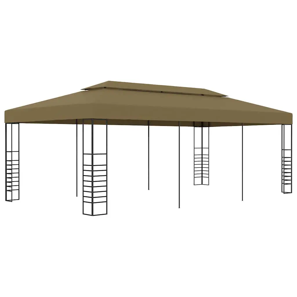 vidaXL Hagetelt 6x3x2,7 m gråbrun 180 g/m²