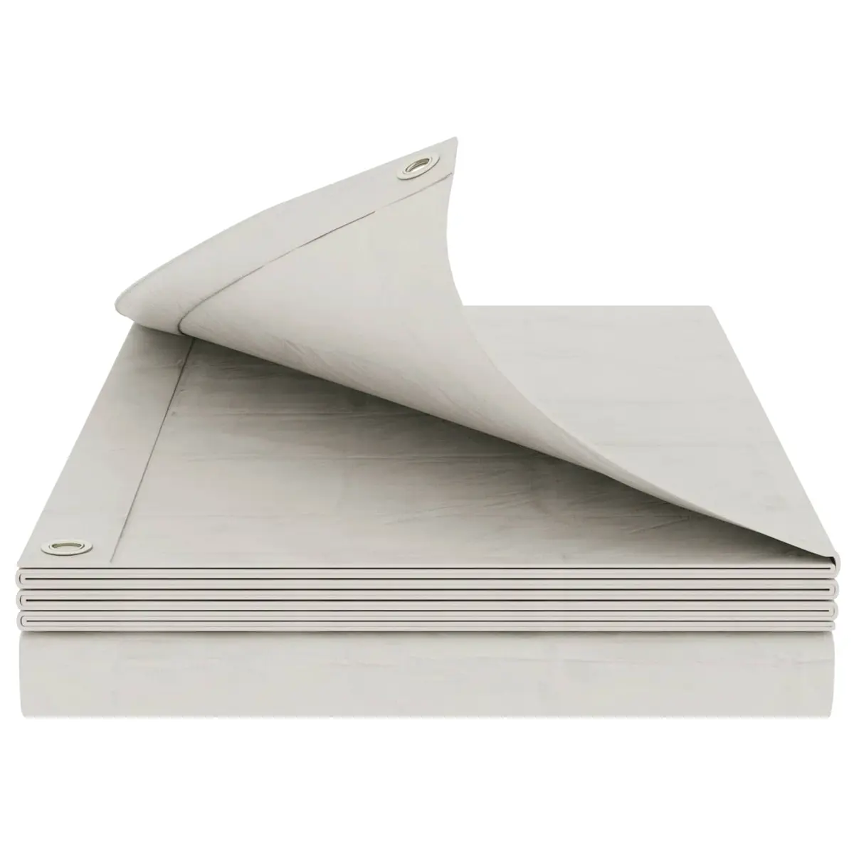 vidaXL Presenning med øyer Hvit 3 x 4 m 90 gsm PE