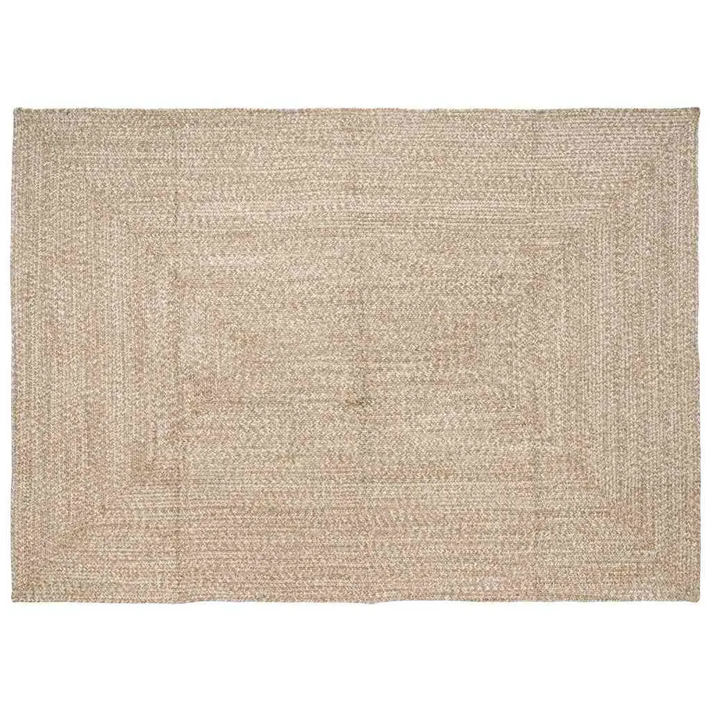 vidaXL Områdeteppet Naturlig og Hvit 240 x 340 cm Jute
