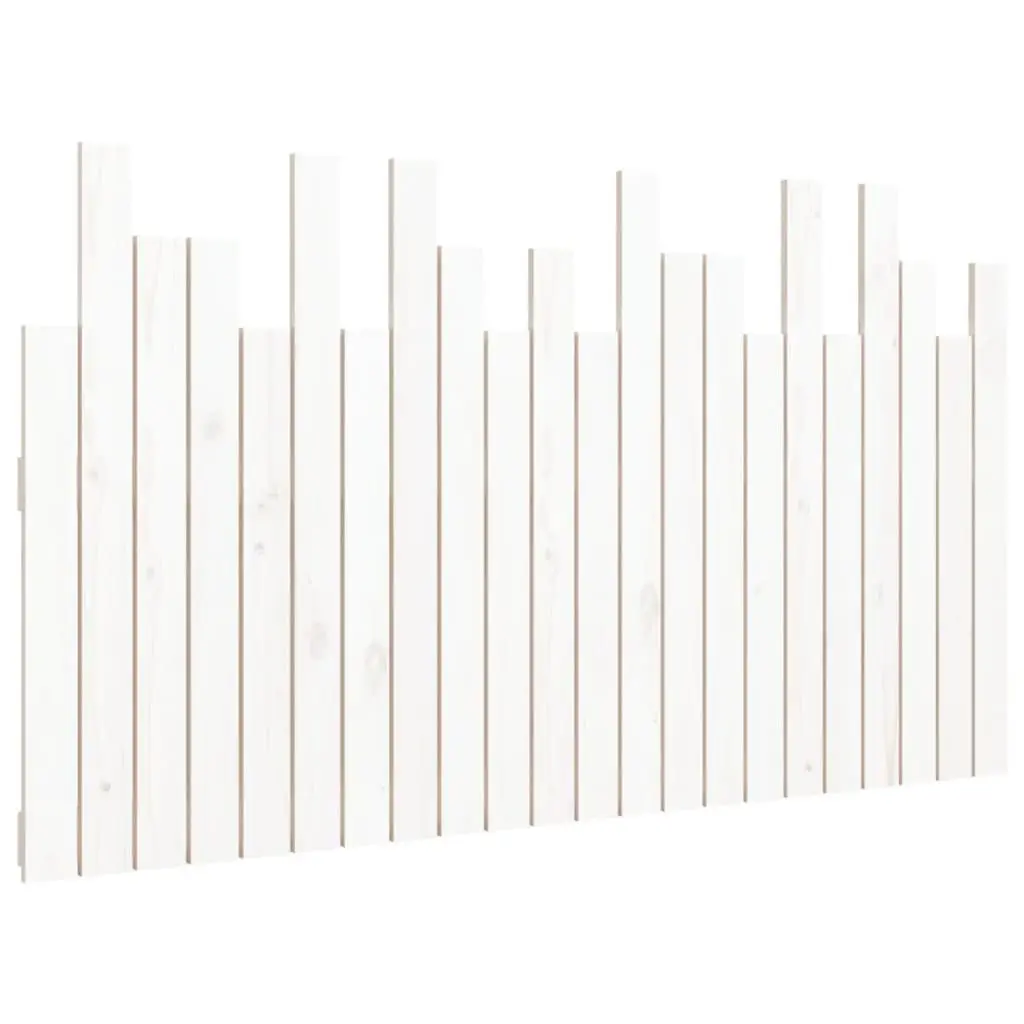 vidaXL Veggmontert sengegavl hvit 140x3x80 cm heltre furu