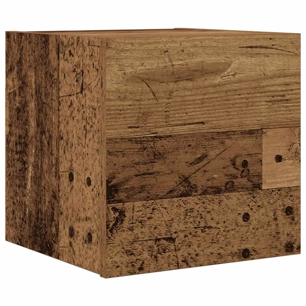 vidaXL Vegghengt TV-benk gammelt tre 30,5x30x30 cm