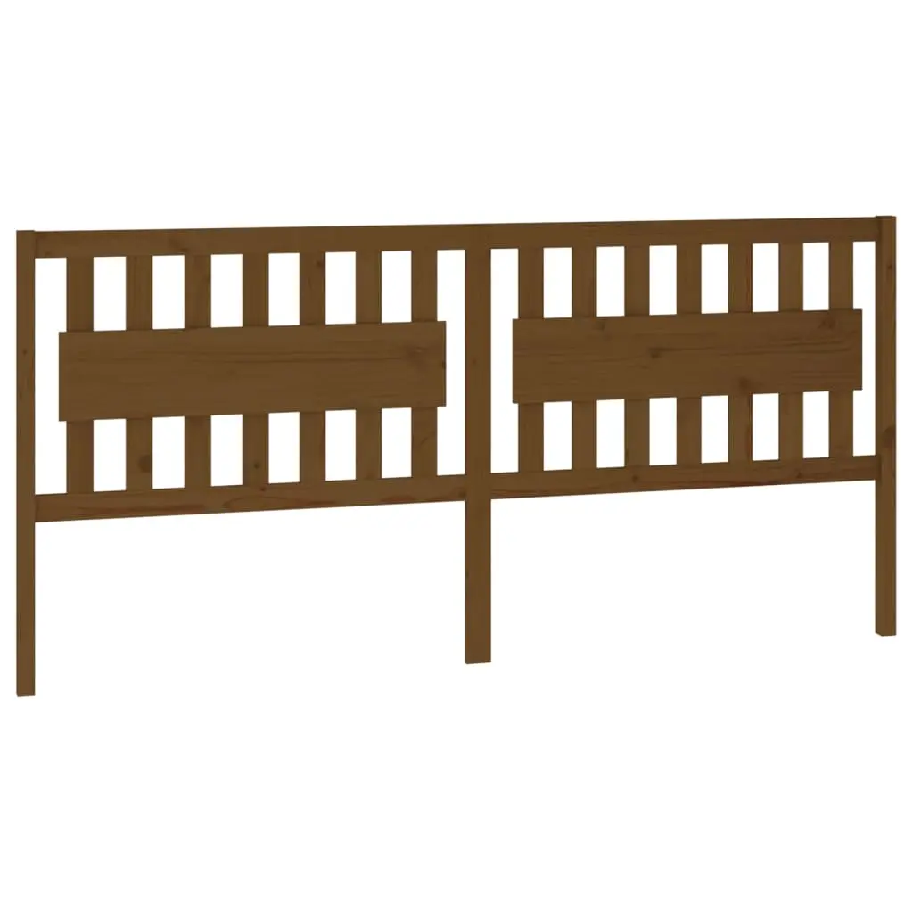 vidaXL Sengegavl honningbrun 205,5x4x100 cm heltre furu