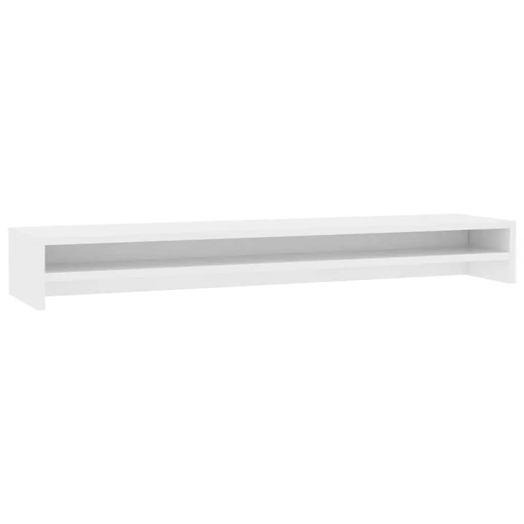 vidaXL Skjermfeste hvit 100x24x13 cm konstruert tre