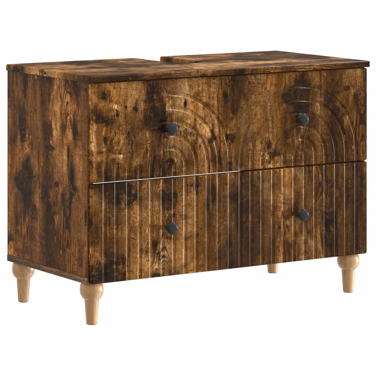 vidaXL Baderomsvaskeskap ALKMAAR Røkt Eik 82 x 41 x 59 cm