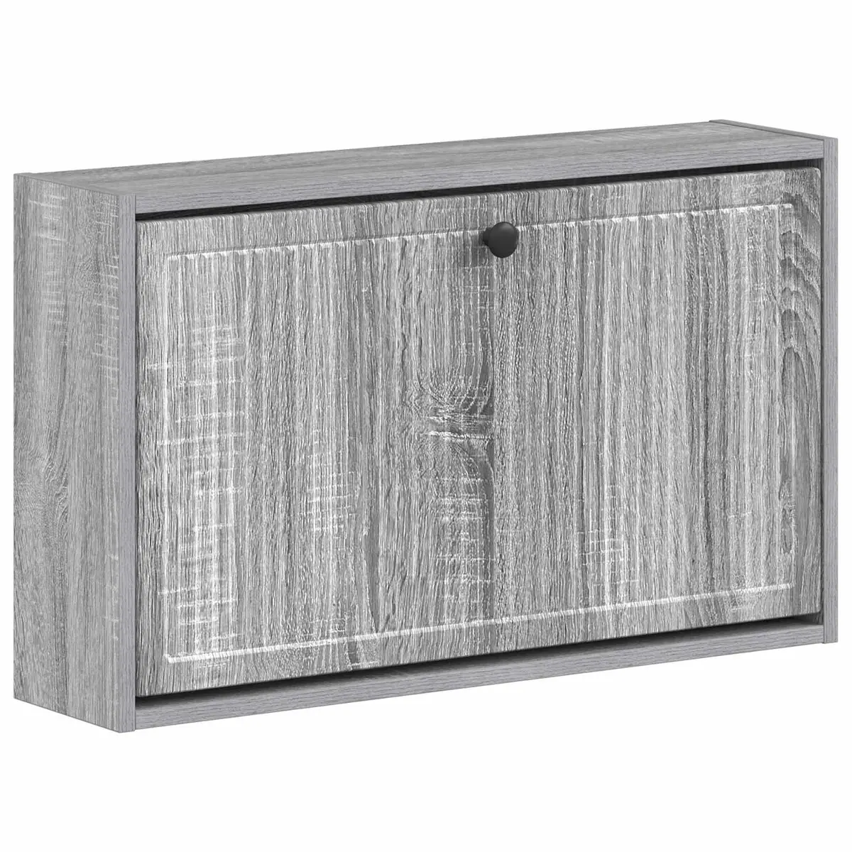 vidaXL Vegghengt skoskap EDE 71 x 17 x 43 cm Konstruert tre Grå Sonoma