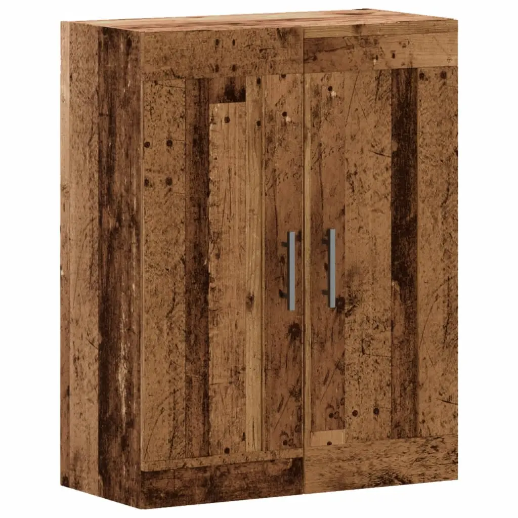vidaXL Veggmontert skap gammelt tre 69,5x34x90 cm konstruert tre
