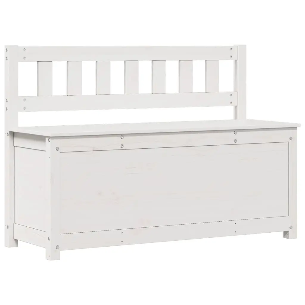 vidaXL Benk hvit 110x41x76,5 cm heltre furu