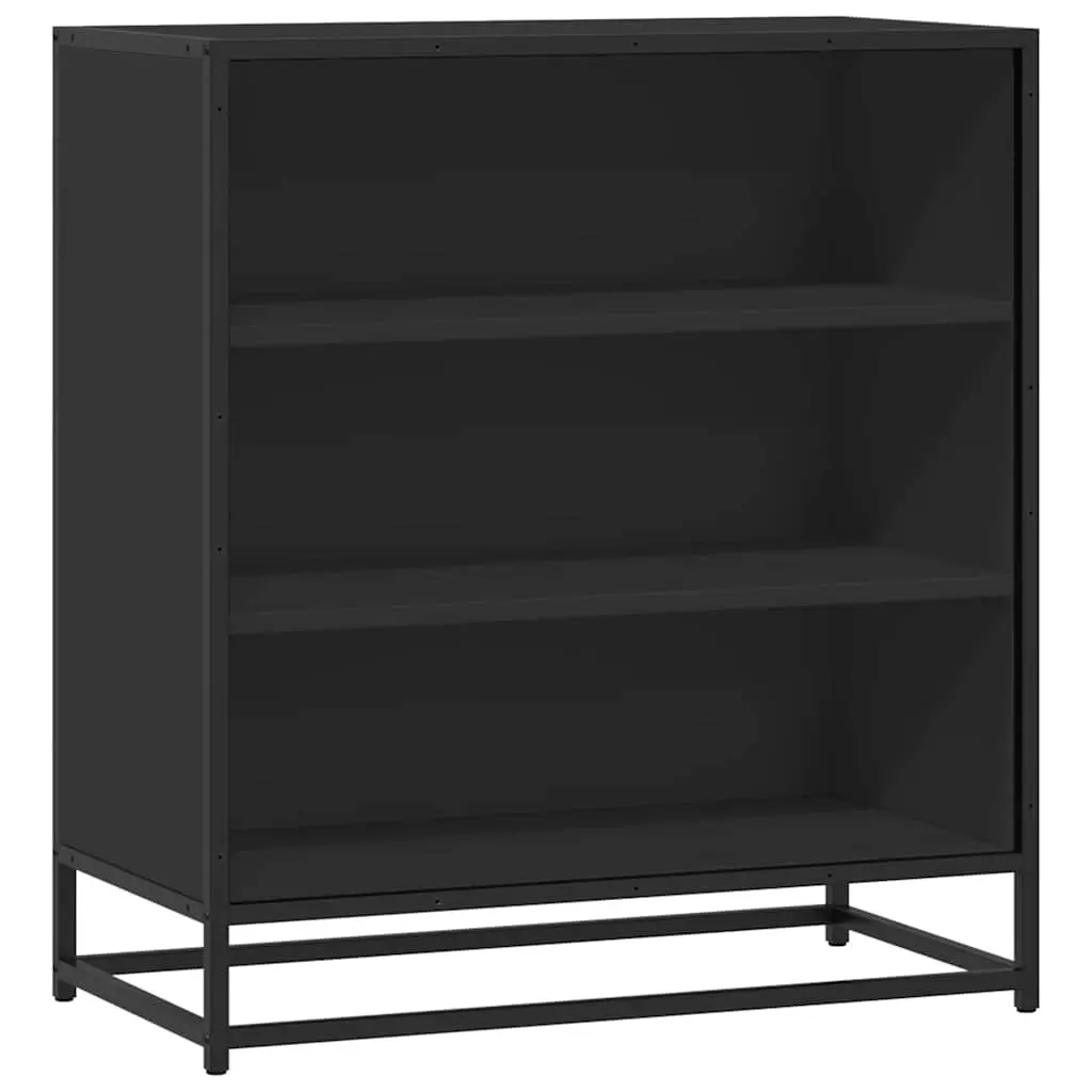 vidaXL Skjenk svart 68x35x76 cm konstruert tre og metall