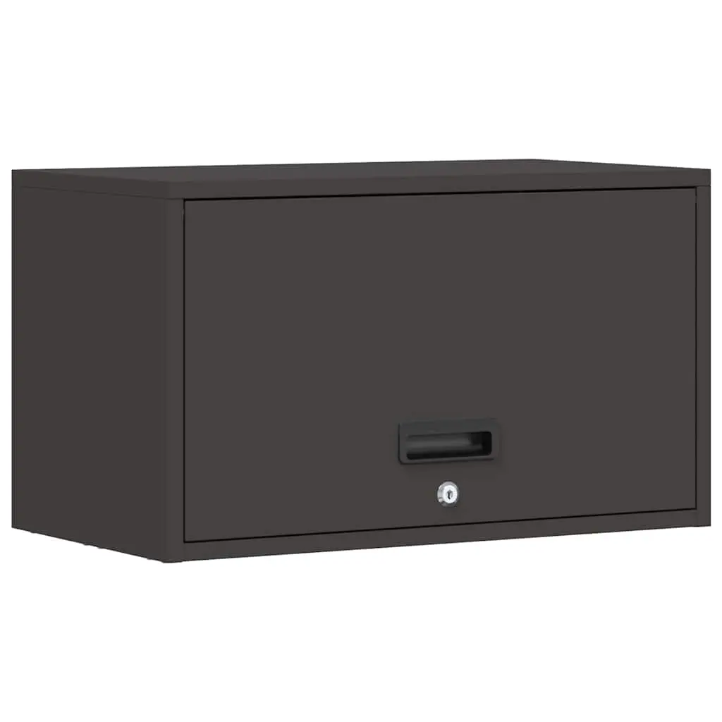 vidaXL Veggskap for garasje Svart 60 x 33 x 35 cm Pulverlakkert stål