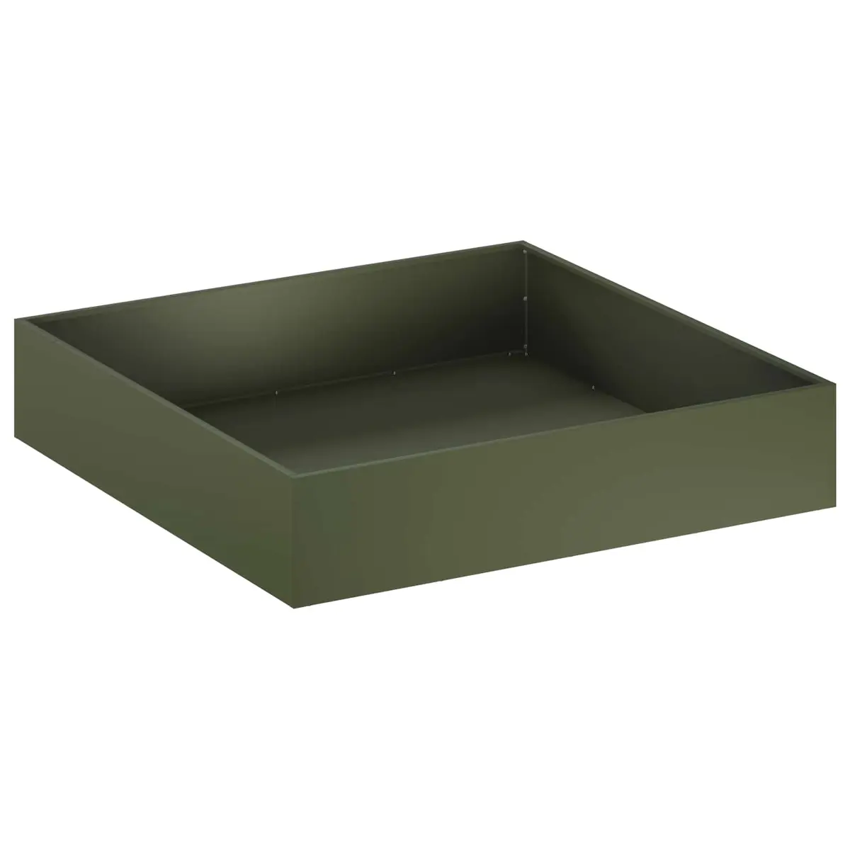 vidaXL Hageblomsterpotte Olivengrønn 100 x 100 x 20 cm Kaldvalsestål