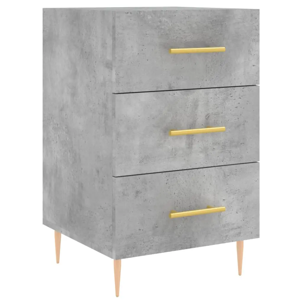 vidaXL Nattbord betonggrå 40x40x66 cm konstruert tre