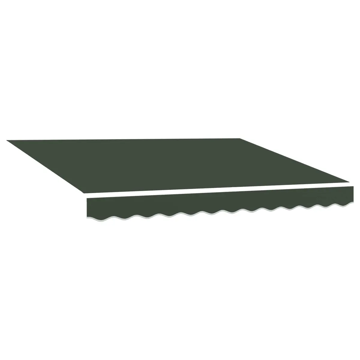 vidaXL Reserveduk til markise Mørkegrønn 581 x 295 cm Polyester