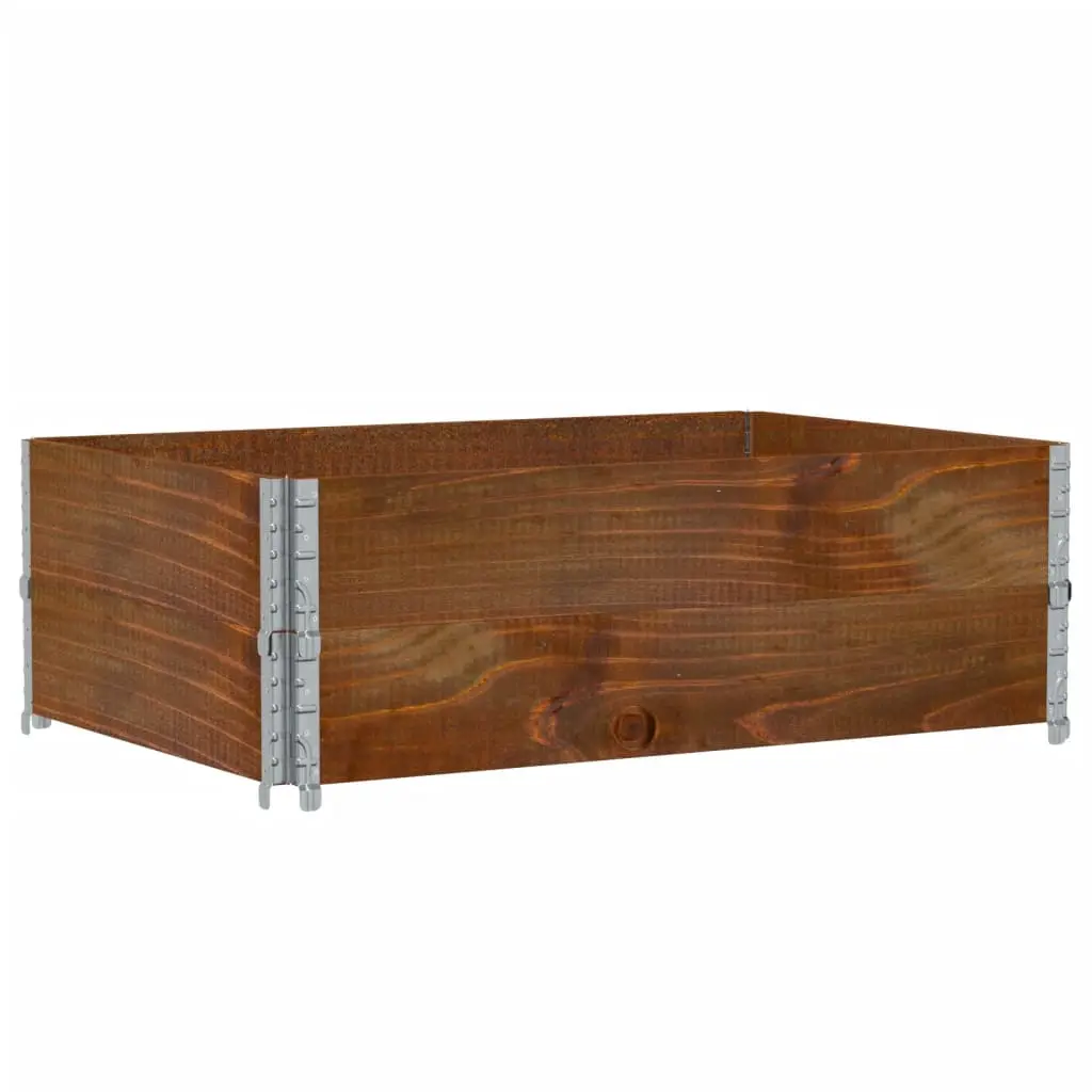 vidaXL Pallekarmer 2 stk brun 120x80 cm heltre furu