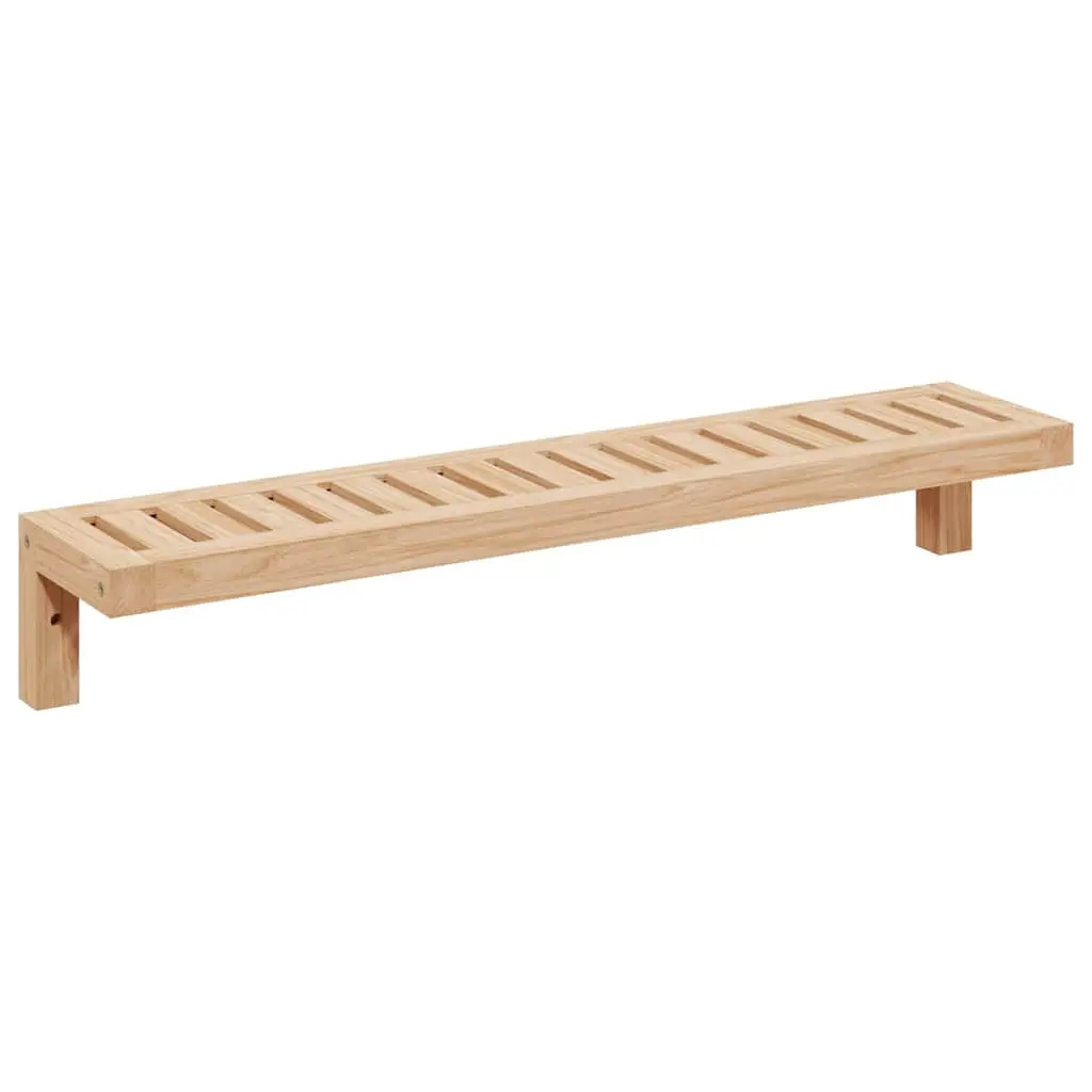 vidaXL Vegghengt Hylle Naturlig 62 x 10 x 12,5 cm Massiv valnøtttre