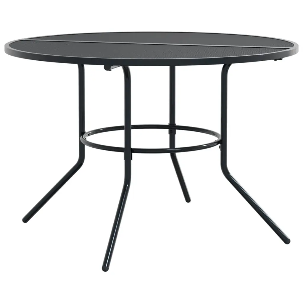 vidaXL Terrassebord rundt antrasitt Ø110x72,5 cm pulverlakkert stål