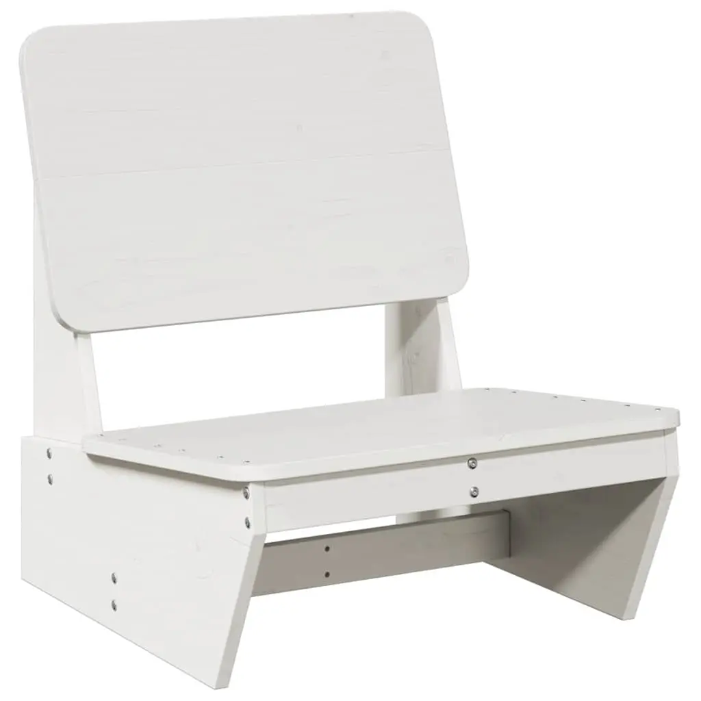 vidaXL Hagestol hvit 60x64x70,5 cm heltre furu