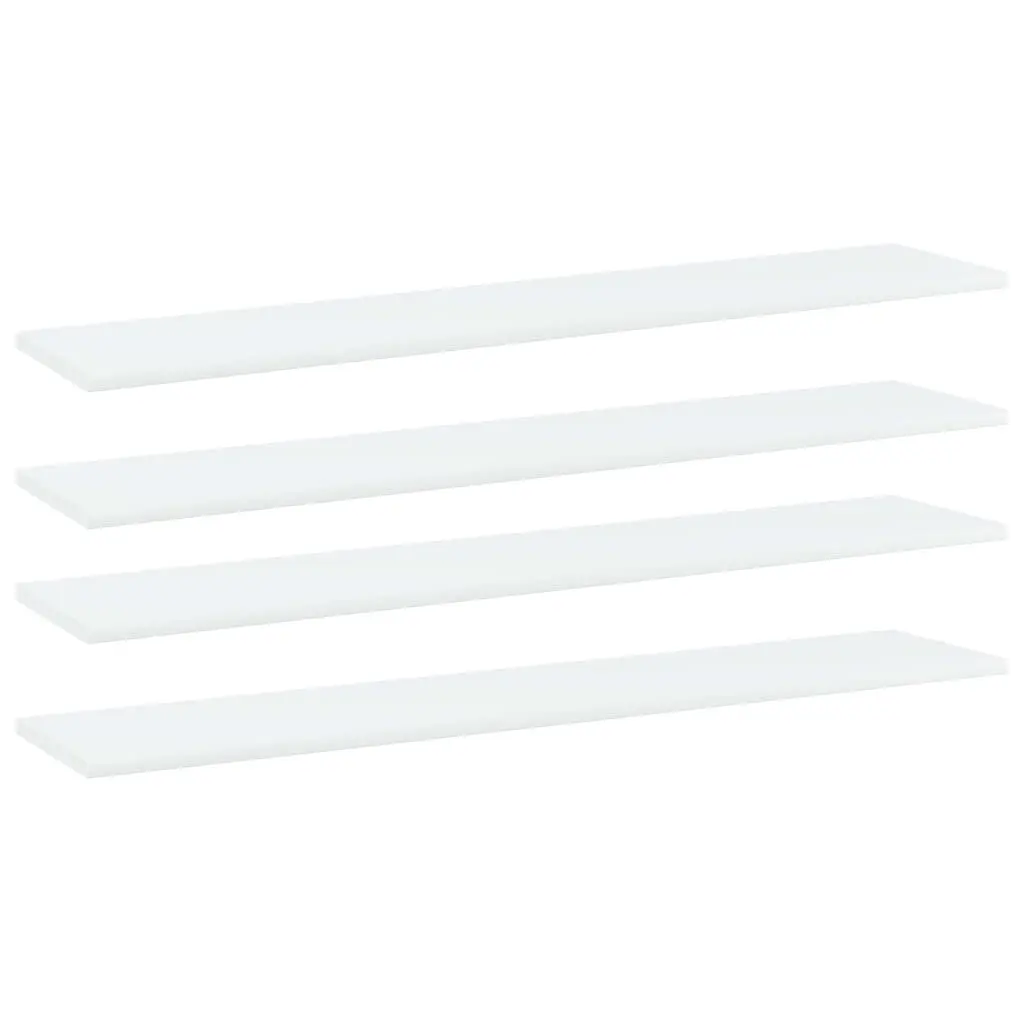 vidaXL Hylleplater 4 stk hvit 100x20x1,5 cm konstruert tre