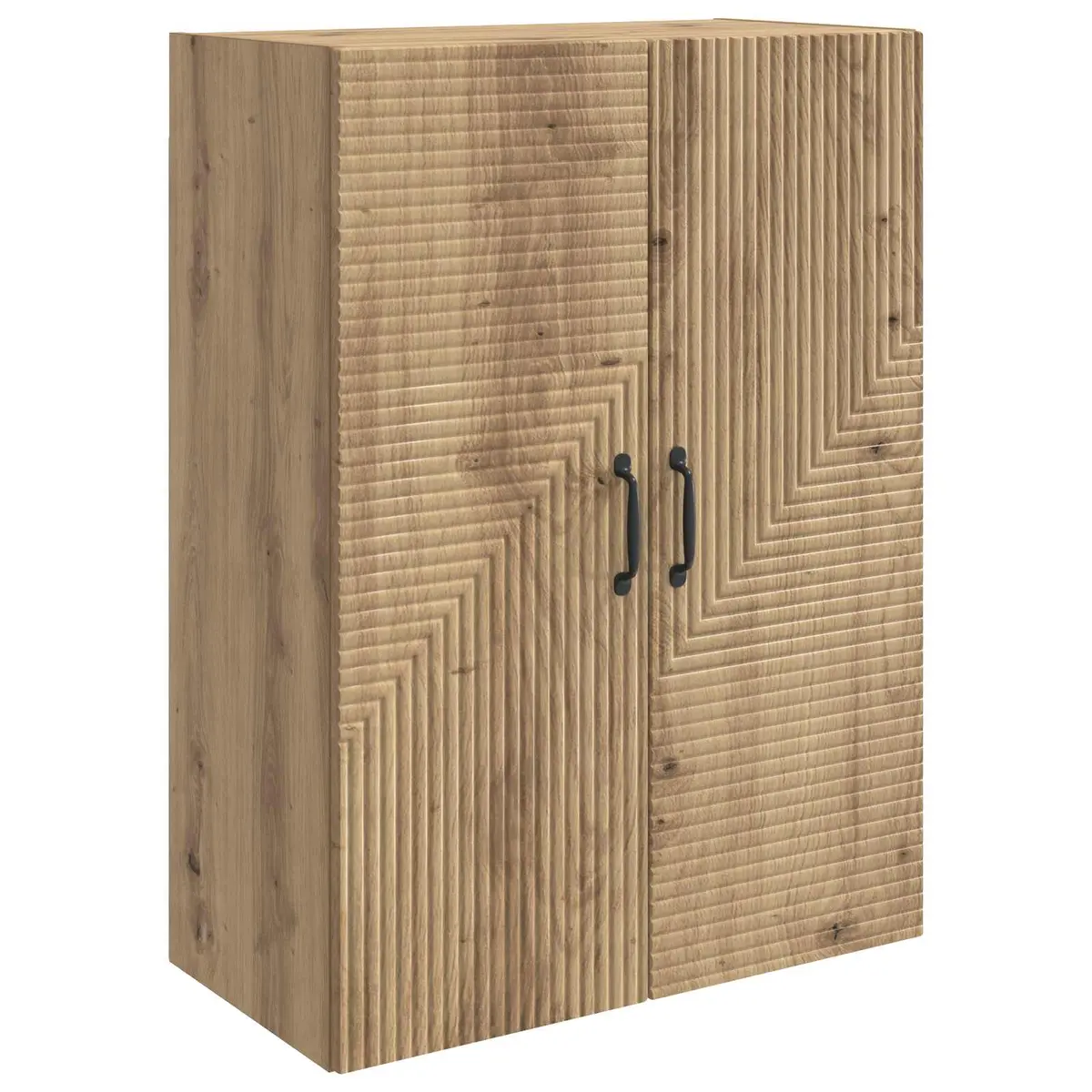 vidaXL Vegghengt skap 66 x 34,5 x 90 cm Konstruert tre Artisan eik