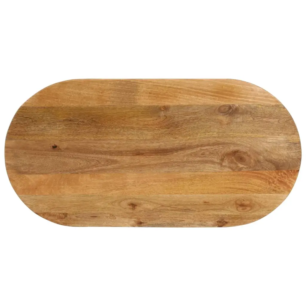 vidaXL Bordplate 140x50x2,5 cm oval heltre mango