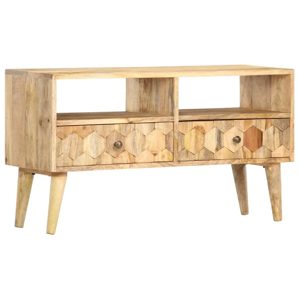vidaXL TV-benk 90x30x50 cm heltre mango