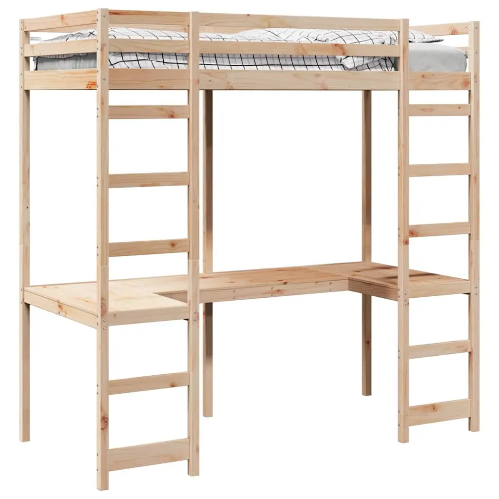 vidaXL Hemsengeramme Naturlig 80 x 200 cm Massiv furu