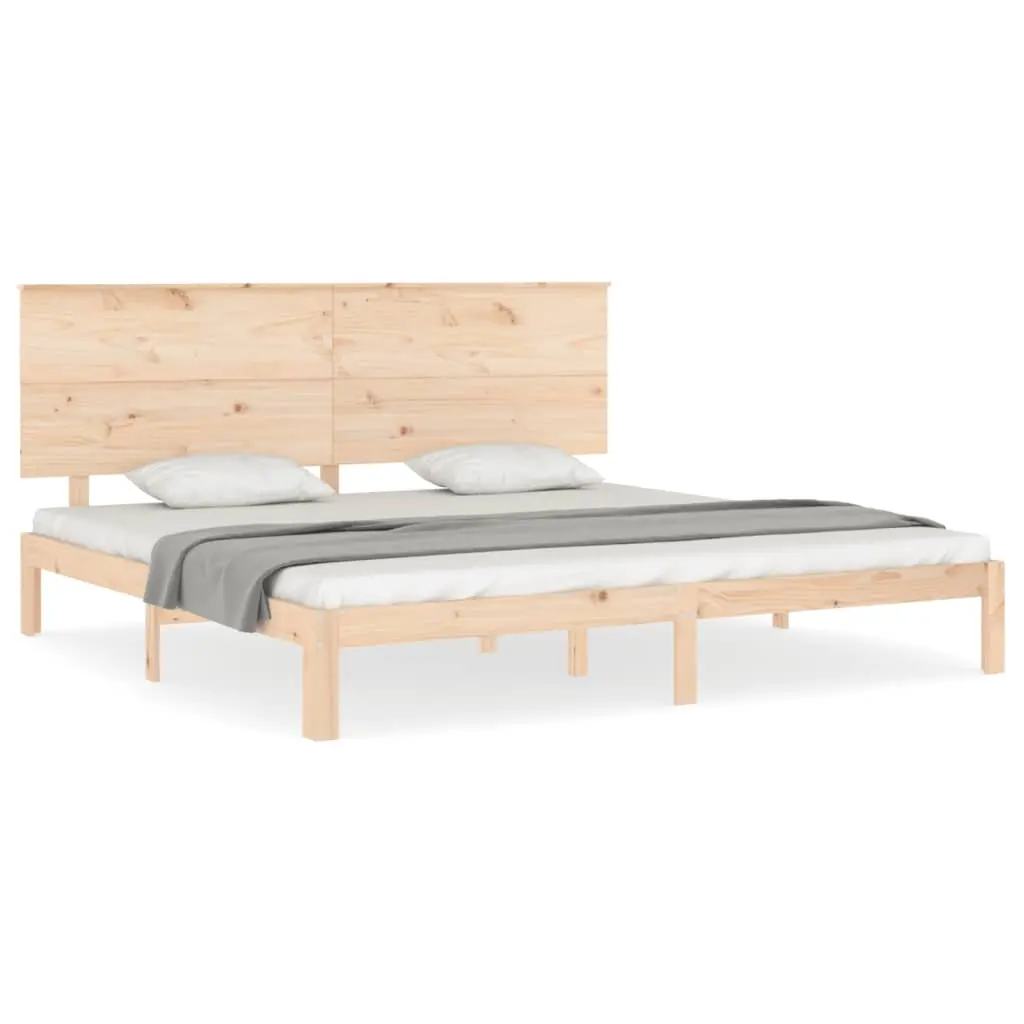 vidaXL Sengeramme med madrass 200x200 cm heltre furu