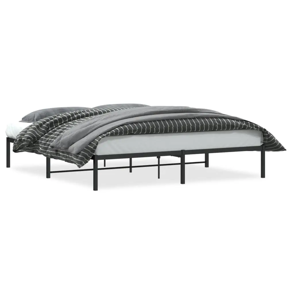 vidaXL Sengeramme i metall svart 180x200 cm