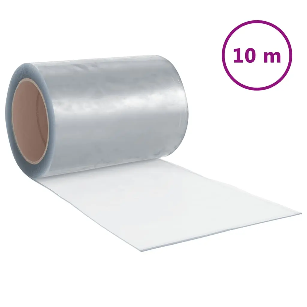 vidaXL Dørgardin gjennomsiktig 300 mm x 2,6 mm 10 m PVC