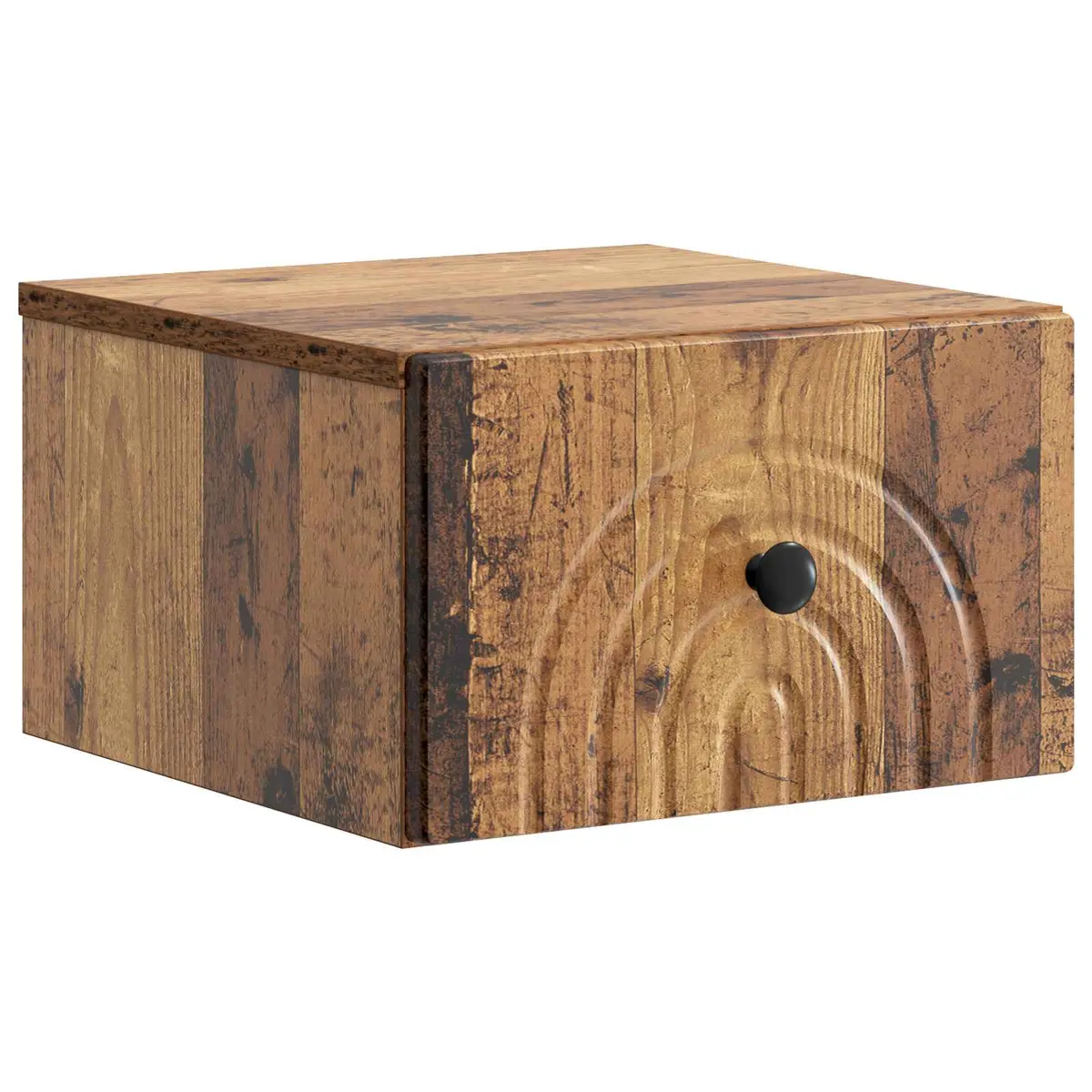 vidaXL Vegghengt Nattbord Gammelt tre 33 x 34,5 x 20 cm Konstruert tre