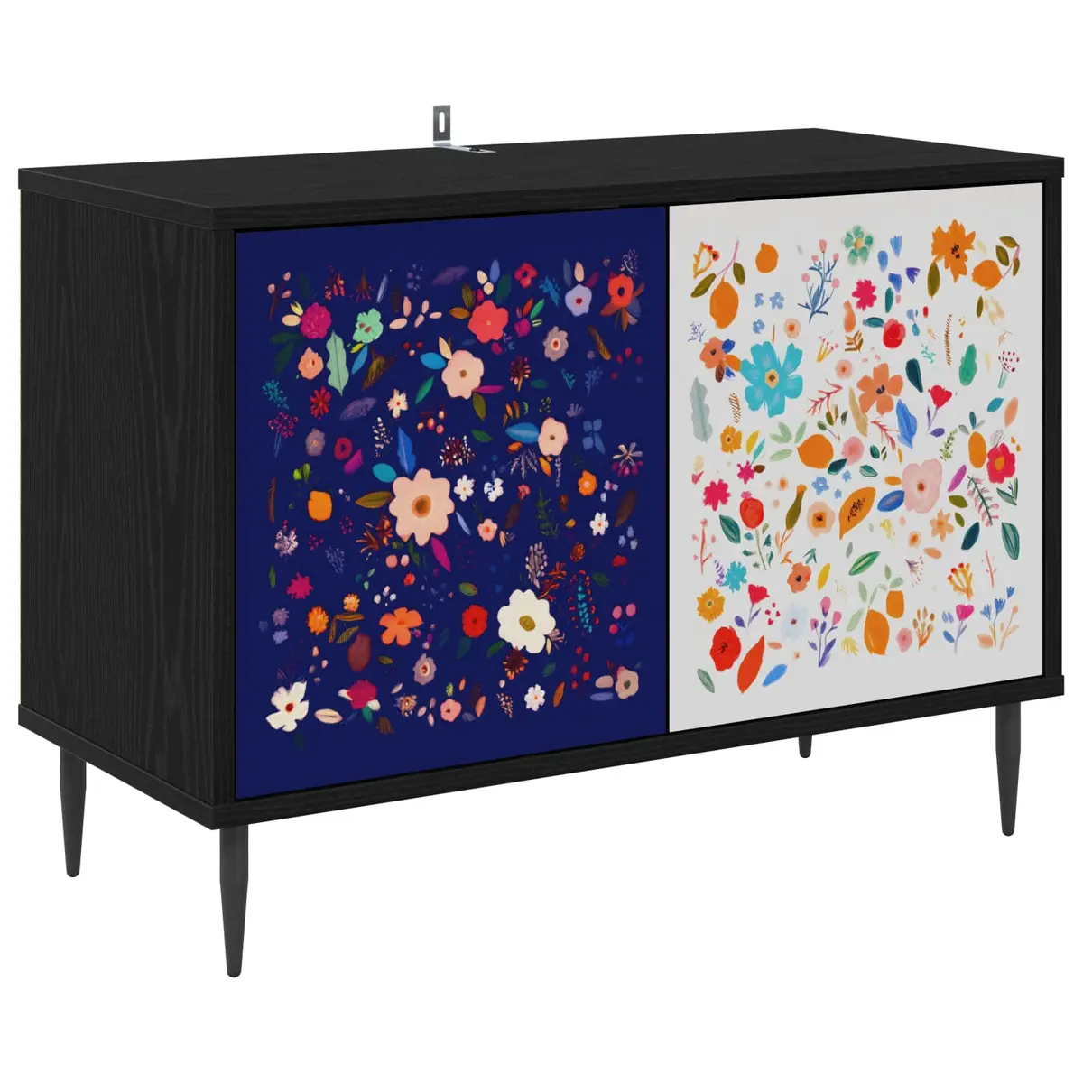 vidaXL TV-skap MAINZ 69 x 33 x 50,5 cm Svart eik Konstruert tre