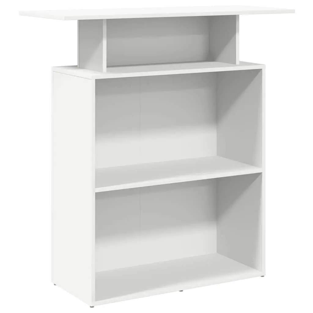 vidaXL Resepsjonsdisk hvit 100x40x104 cm konstruert tre