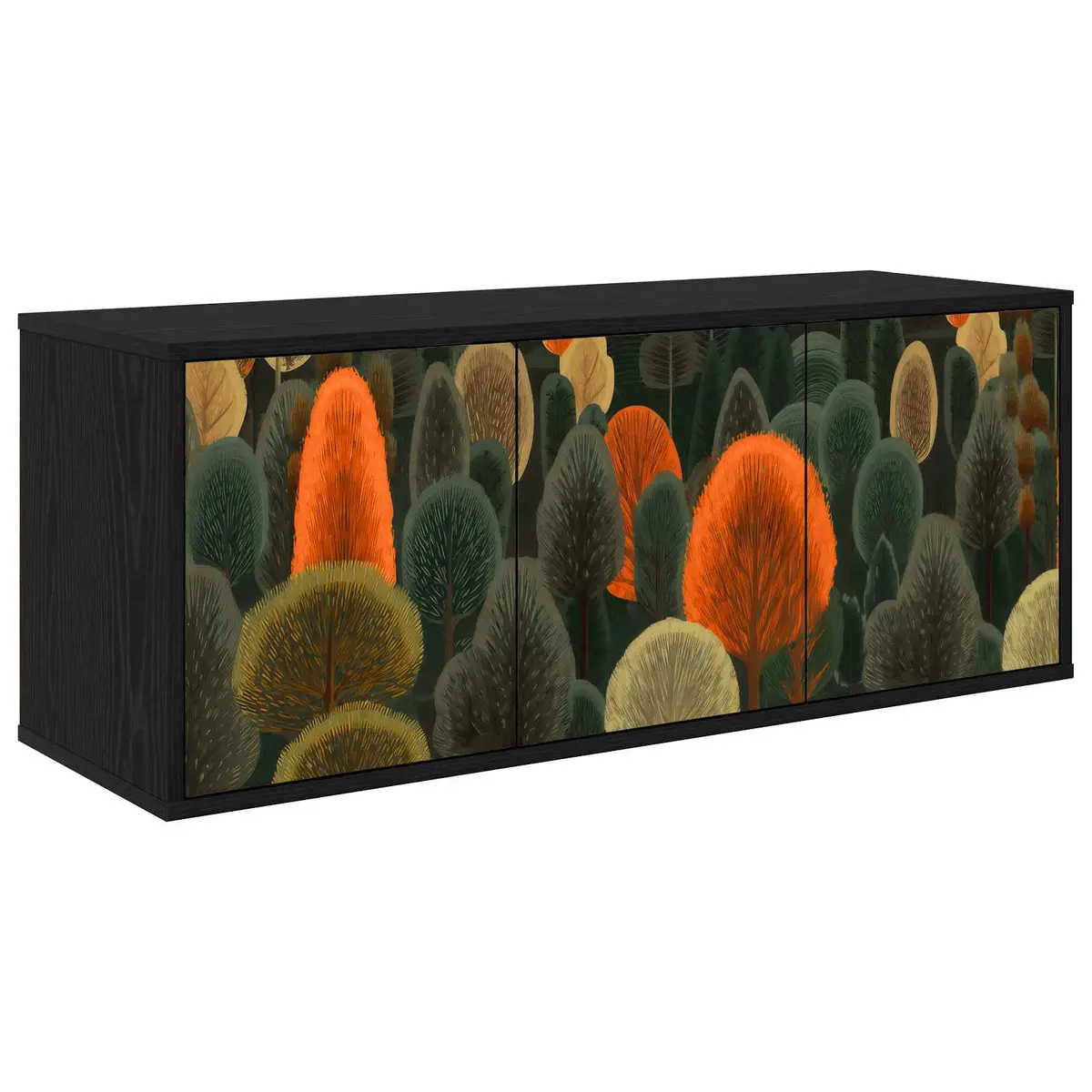 vidaXL Vegghengt TV-skap ZAANDAM 102 x 33 x 40 cm Svart eik